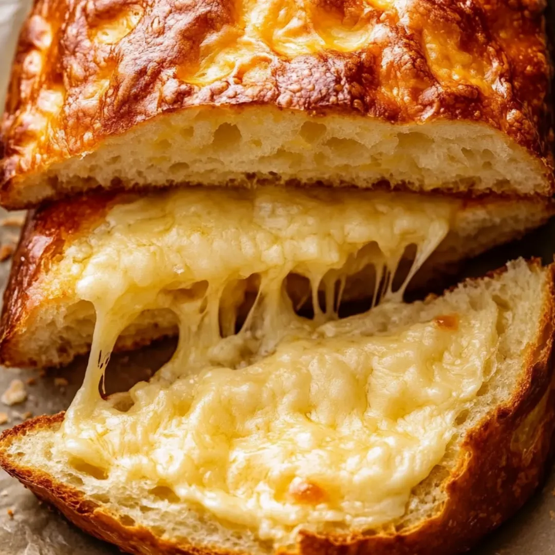 A slice of bread with cheese on it.