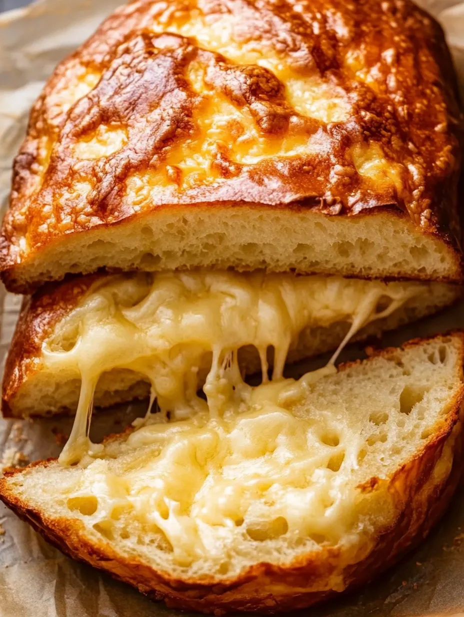 A slice of cheese bread.