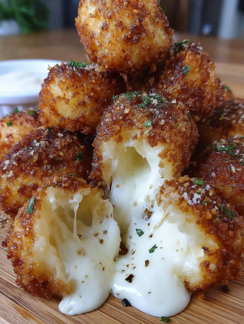 A pile of cheese straws on a table.