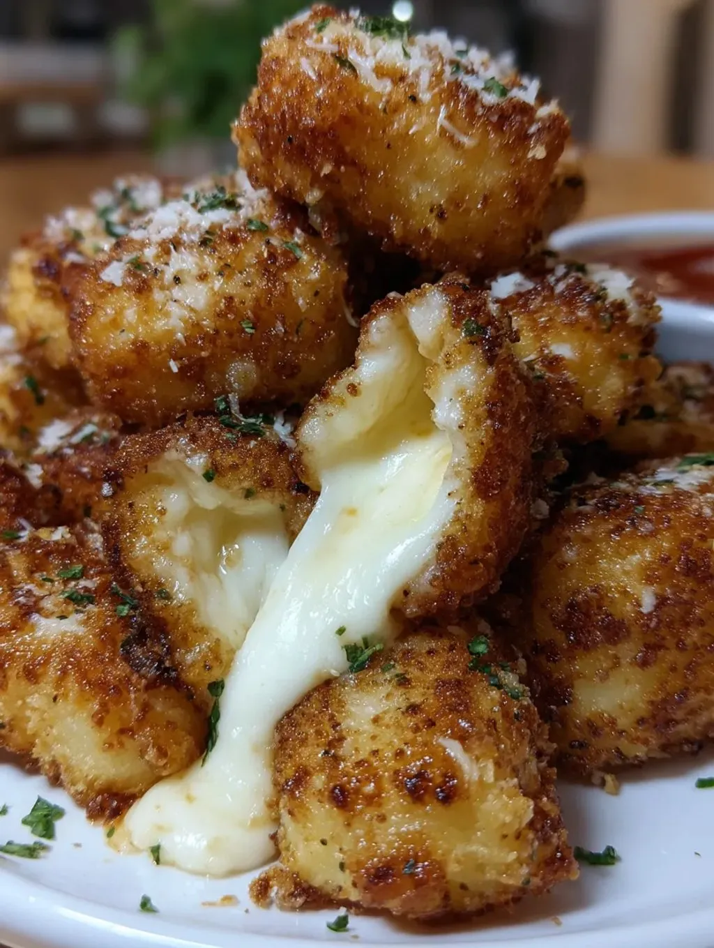 A plate of cheese straws.