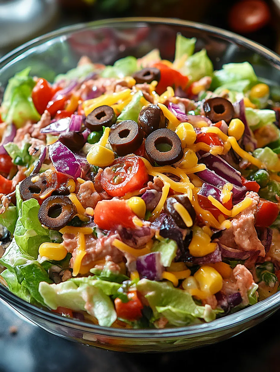 A bowl of salad with lettuce, tomatoes, olives, and cheese.