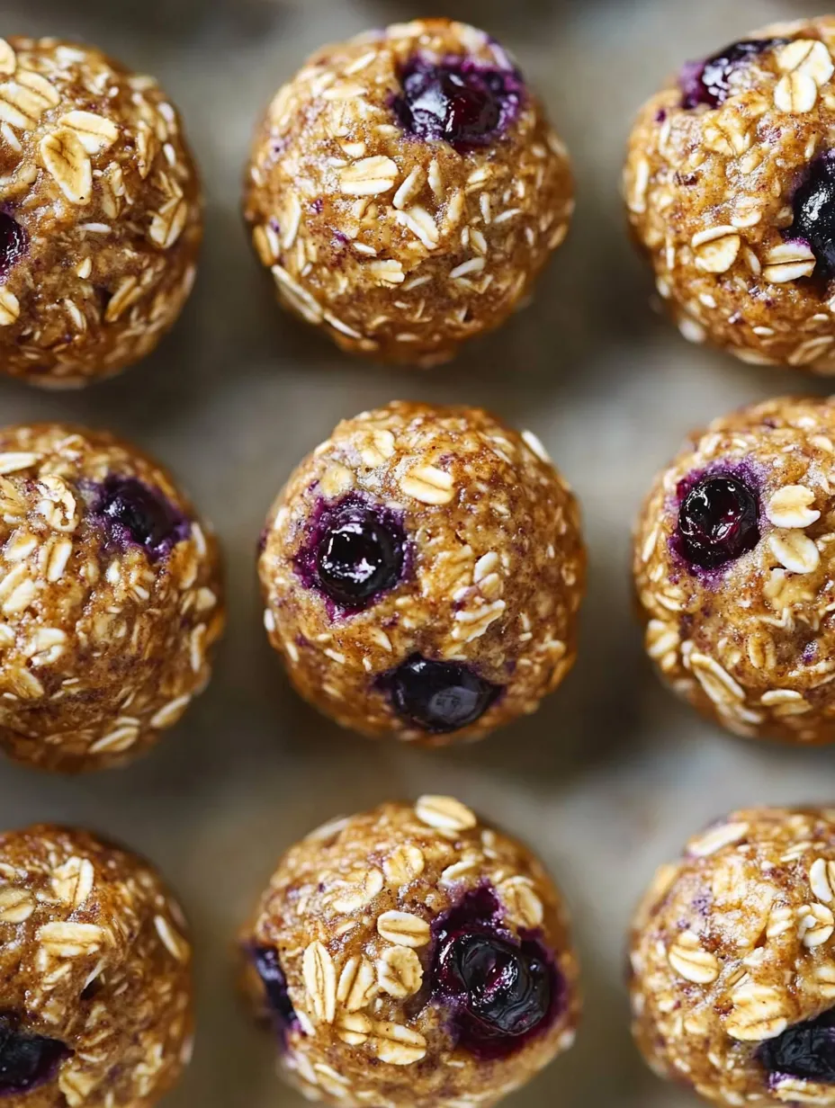 A close up of a blueberry oatmeal muffin.