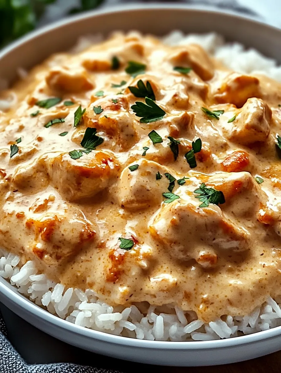A bowl of rice with chicken and sauce.