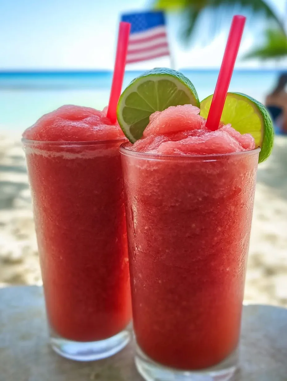 Two glasses of pink drink with limes.