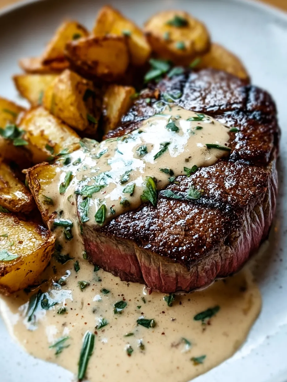 A piece of steak with gravy on it.