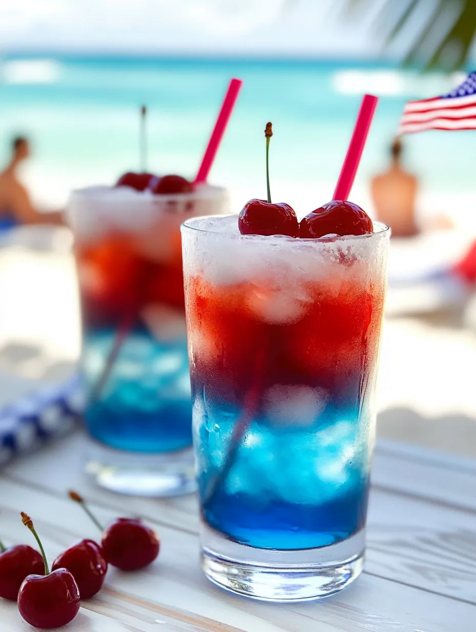Two glasses of cherry limeade with straws in them.