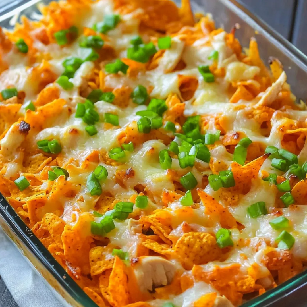 A dish of nachos with cheese and green onions.