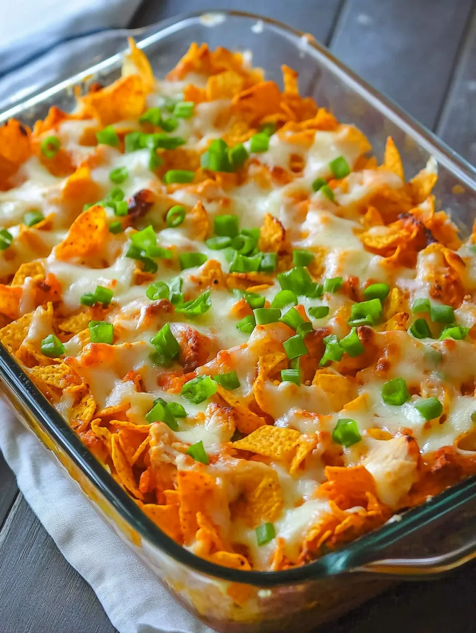 A dish of nachos with cheese and green peppers.