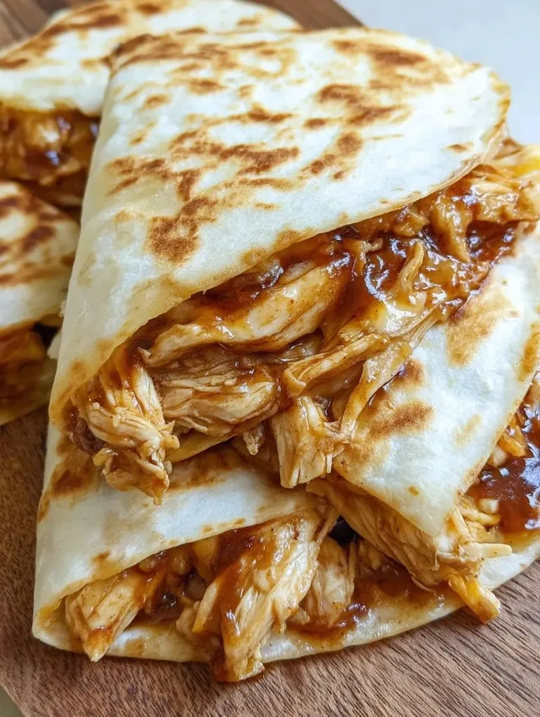 A stack of chicken wraps.