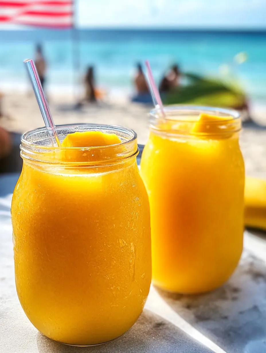 Two glasses of orange juice on a table.