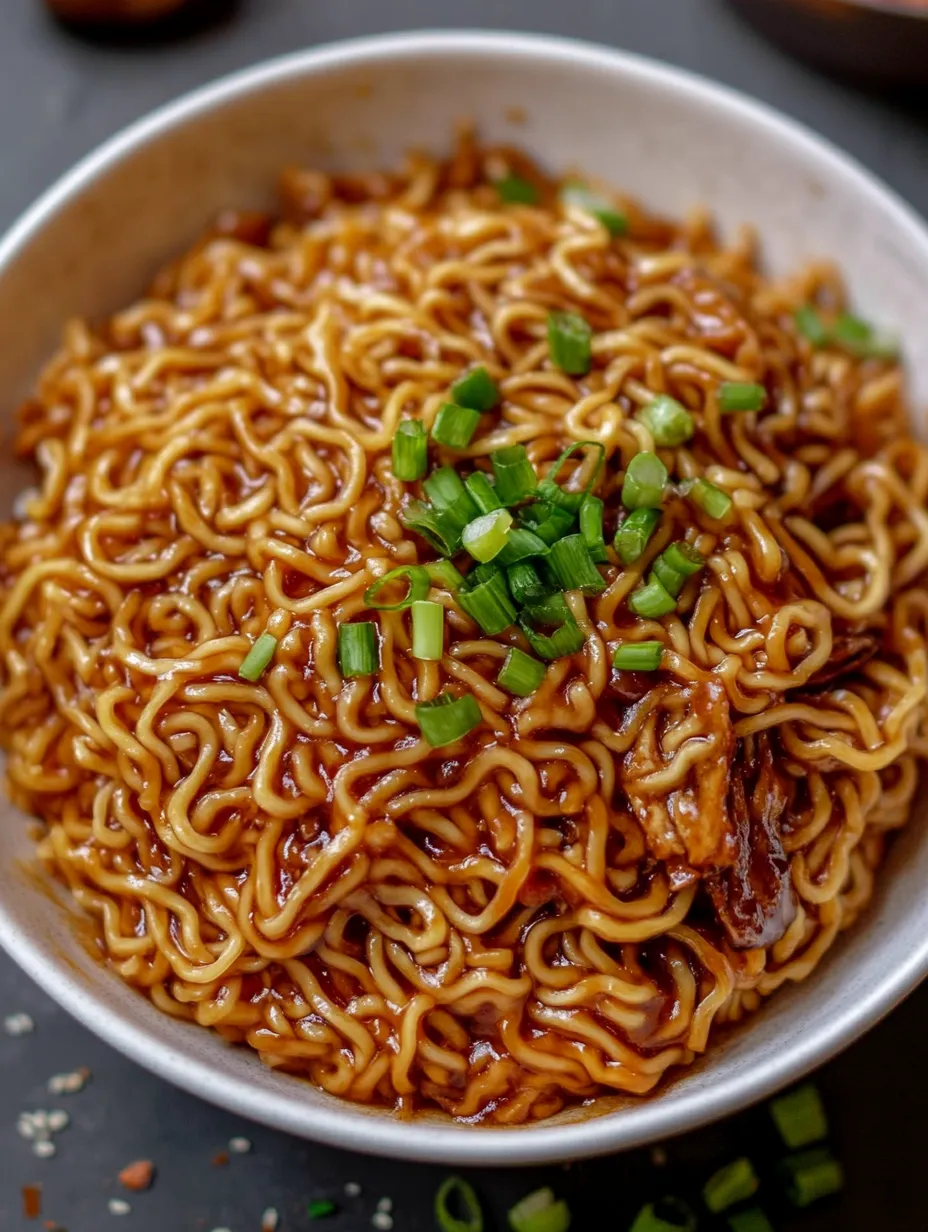 A bowl of noodles with vegetables.