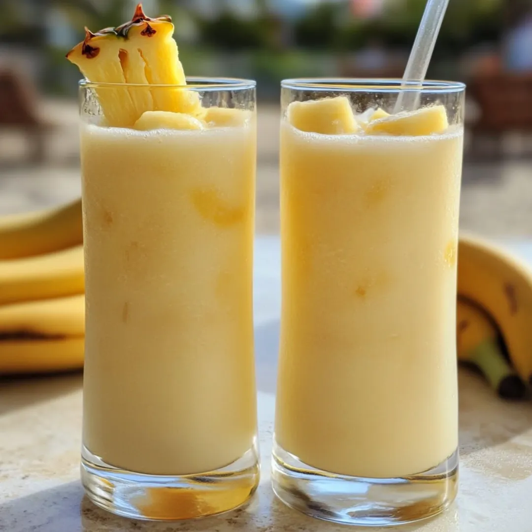 Two glasses of pineapple juice.