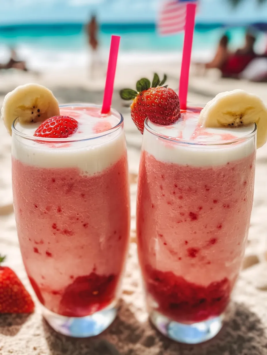 Two glasses of strawberry milk.