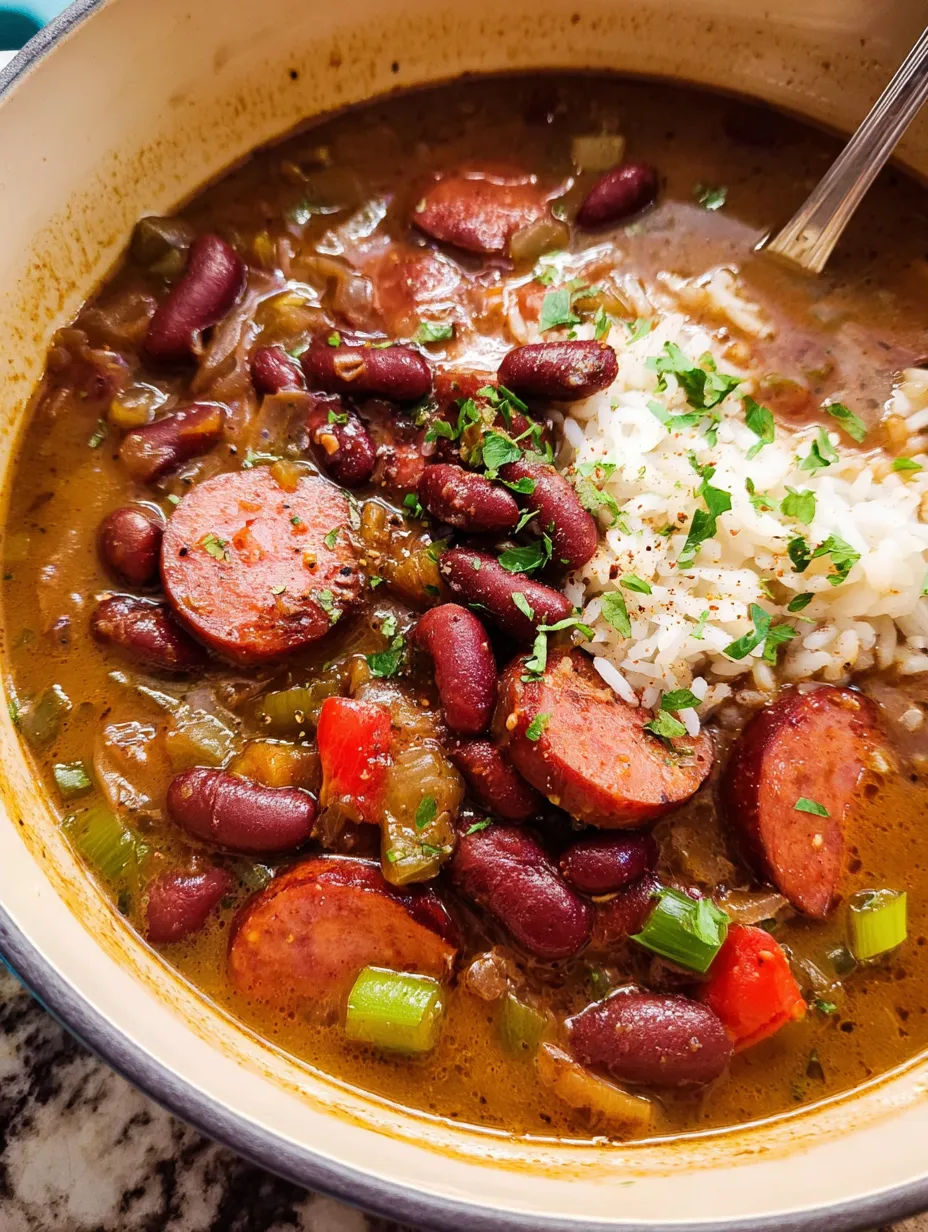 A bowl of soup with a hot dog and beans.