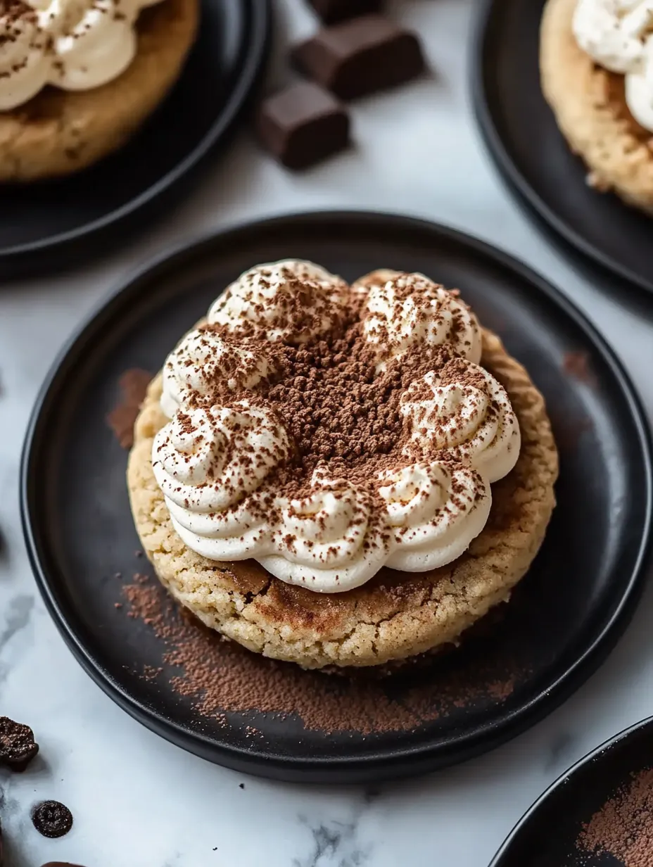 A cookie with white frosting and chocolate chips.