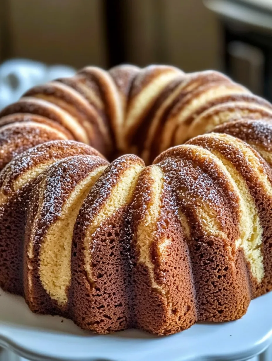 A cake with a brown and white frosting.