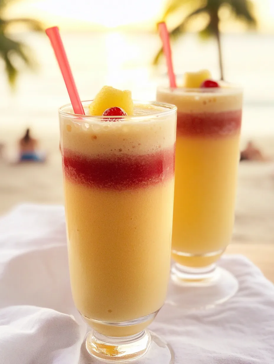 Two glasses of pineapple juice.