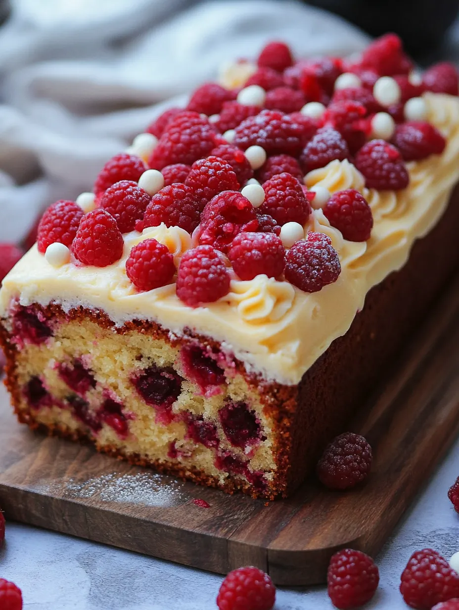 A slice of cake with raspberries on top.