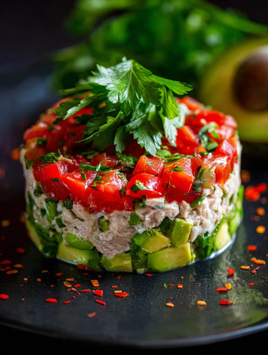 A plate of food with a salad on top.