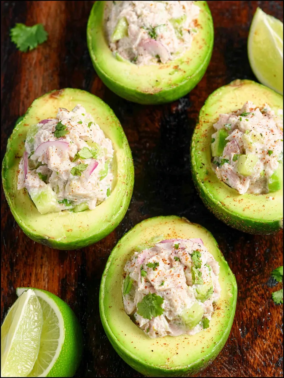 A plate of food with avocado and lime.