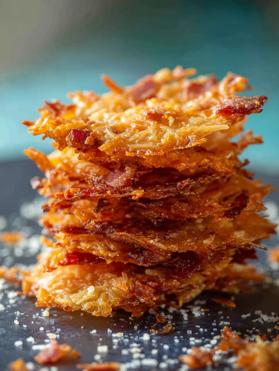 Bacon bits on a plate.