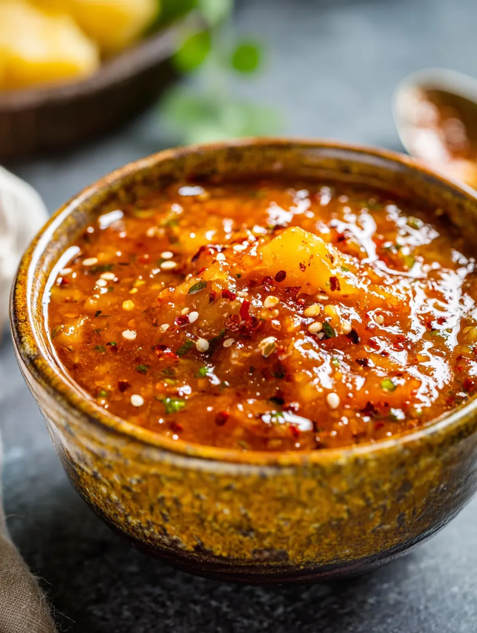 A bowl of soup with a spoon in it.