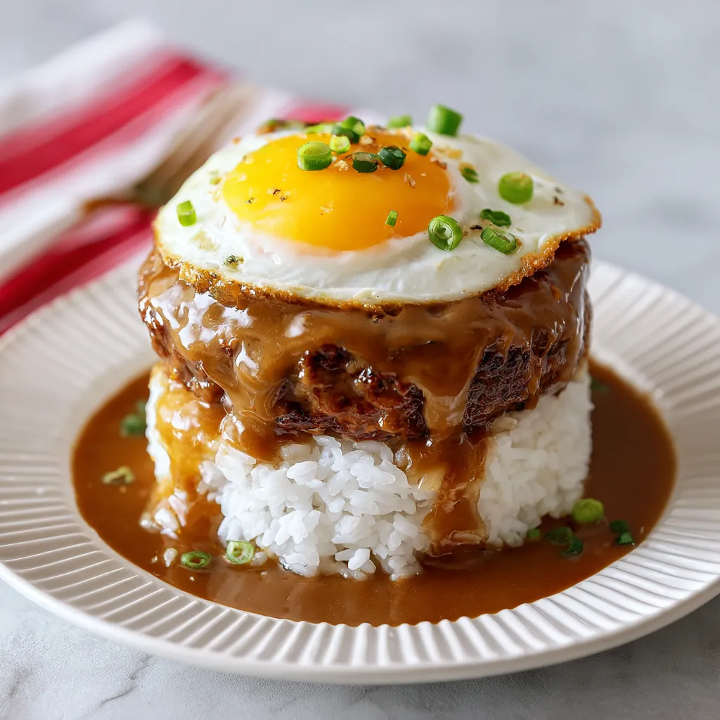 A plate of food with a fried egg on top of it.