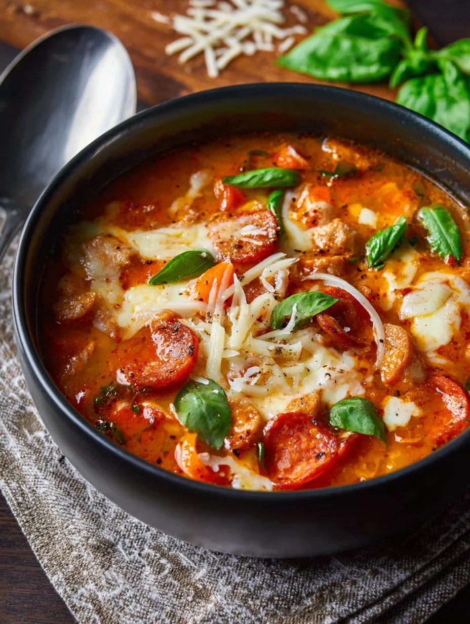 A bowl of soup with meat and vegetables.