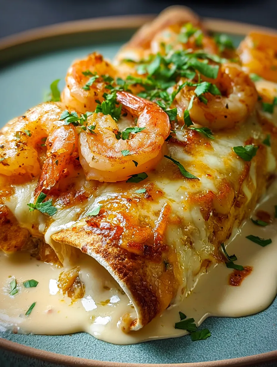 A plate of shrimp covered in cheese and sauce.