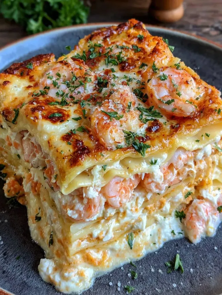 A dish of shrimp and cheese.