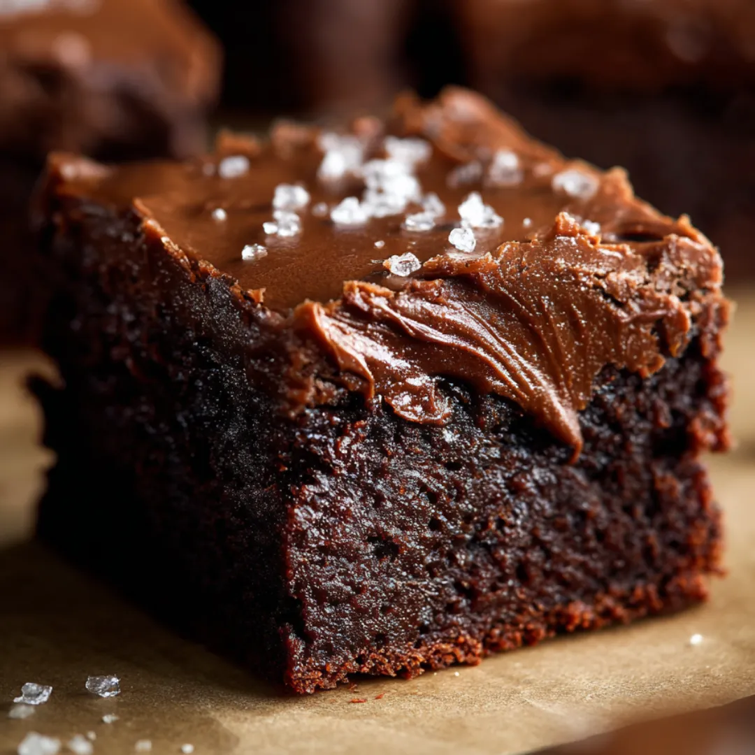 A slice of chocolate cake with chocolate frosting.