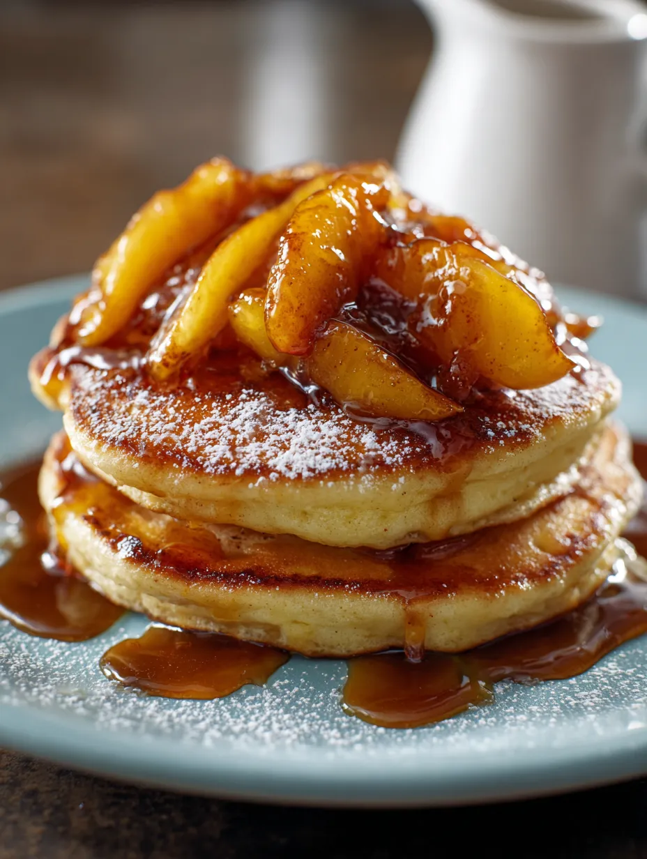 A yummy stack of pancakes with syrup on top.