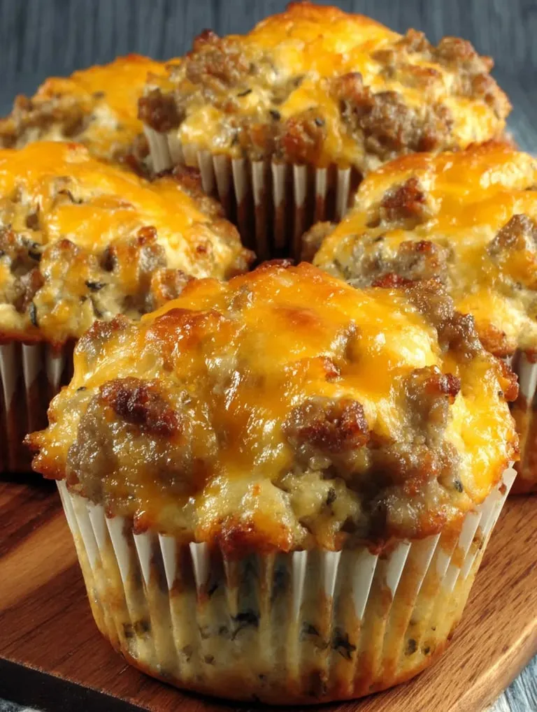 A cupcake with cheese on top.