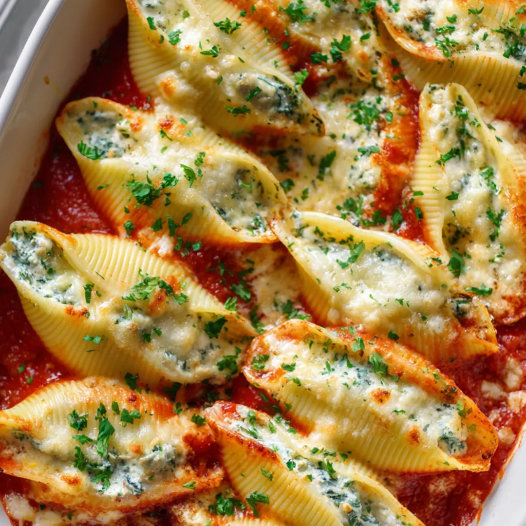 A bowl of pasta with cheese and herbs.