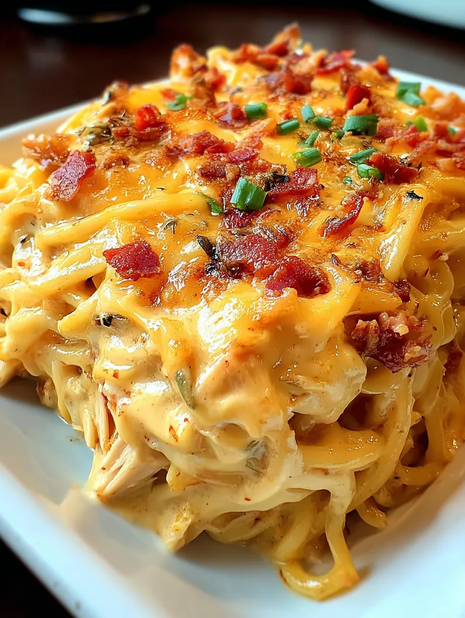 A plate of food with cheese and bacon.