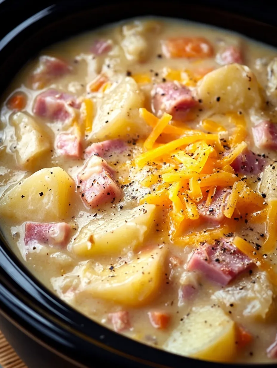 A bowl of soup with cheese and potatoes.