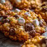 A cookie with marshmallows on top.