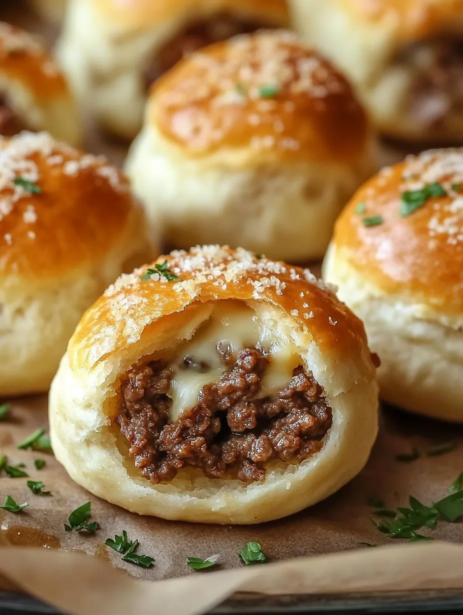 Easy Garlic Parmesan Cheeseburger Bombs