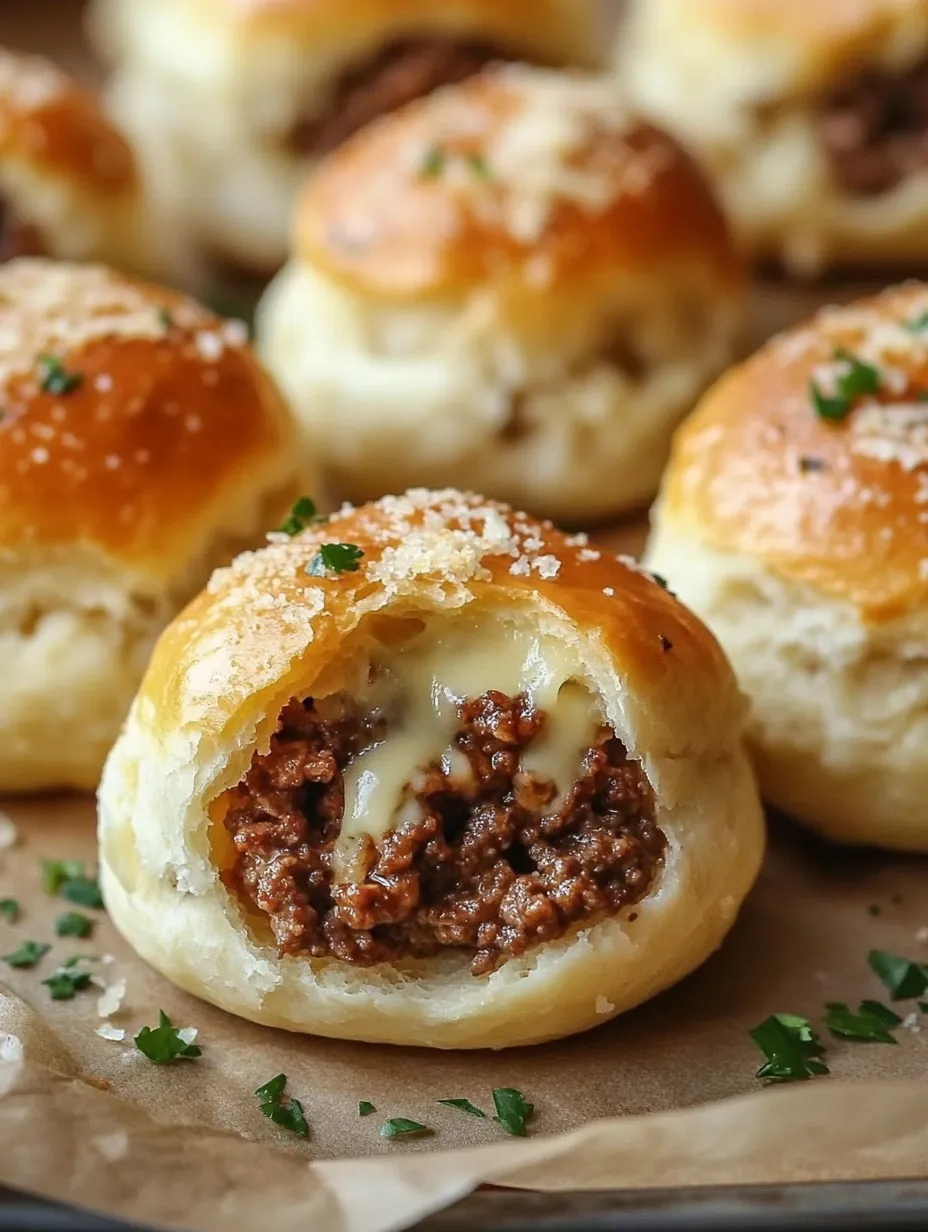 Garlic Parmesan Cheeseburger Bombs Recipe