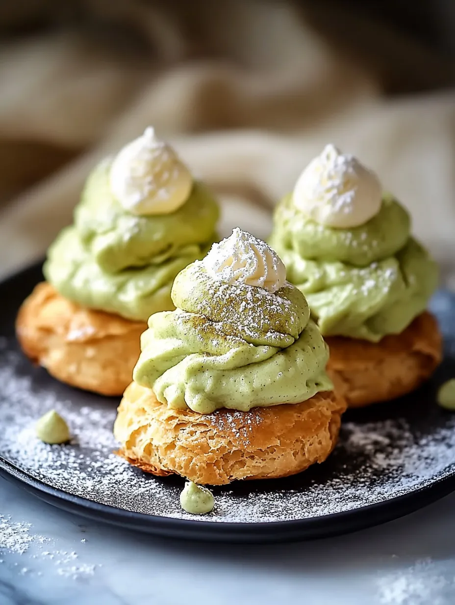 Matcha Cream Puffs Recipe