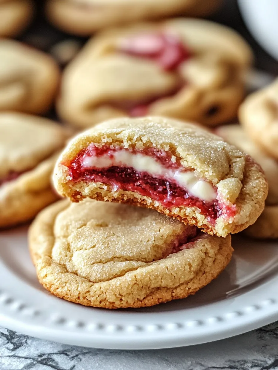 Delicious Strawberry Cheesecake Stuffed Cookies