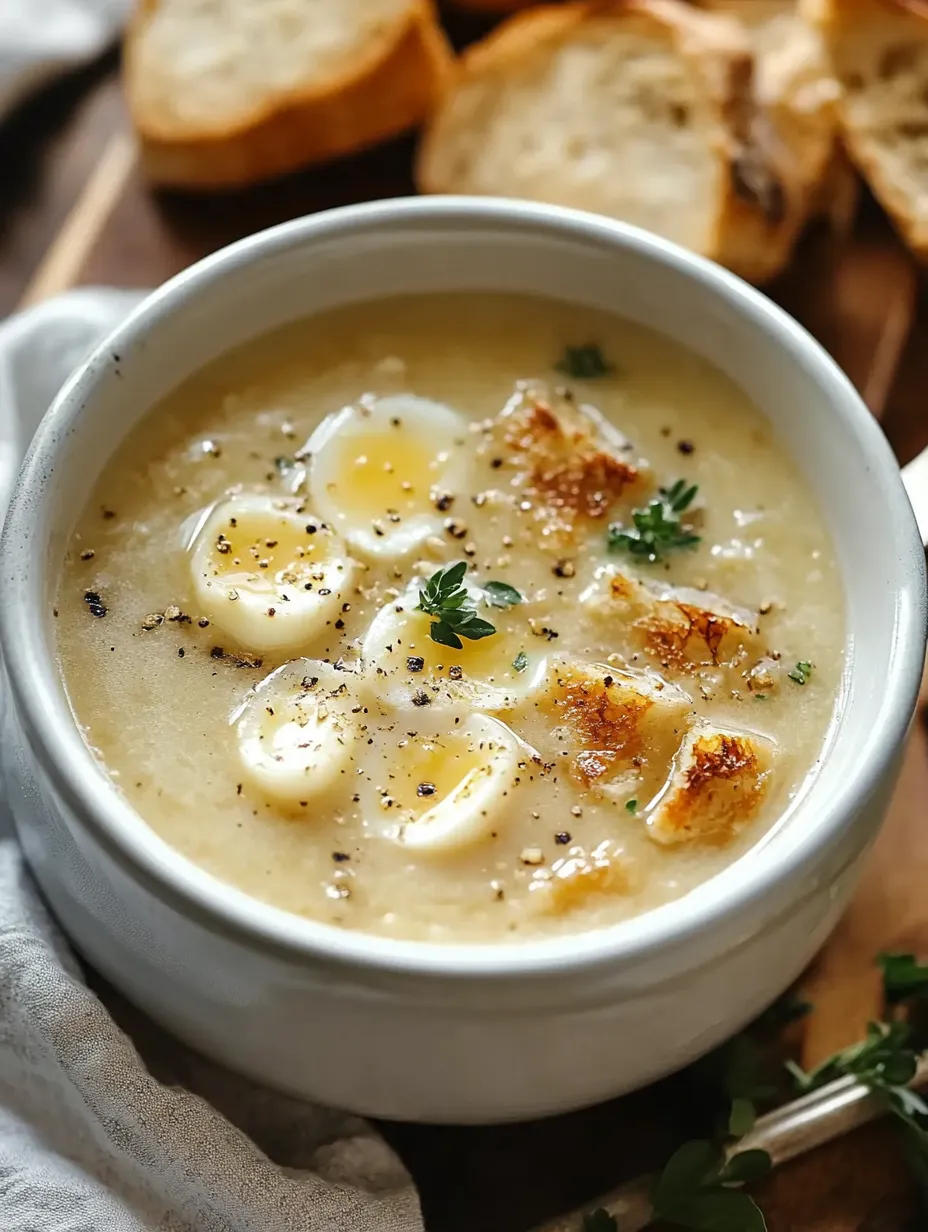 Country French Garlic Soup Recipe