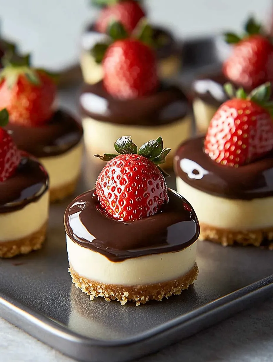 Chocolate Dipped Strawberry Cheesecake Recipe