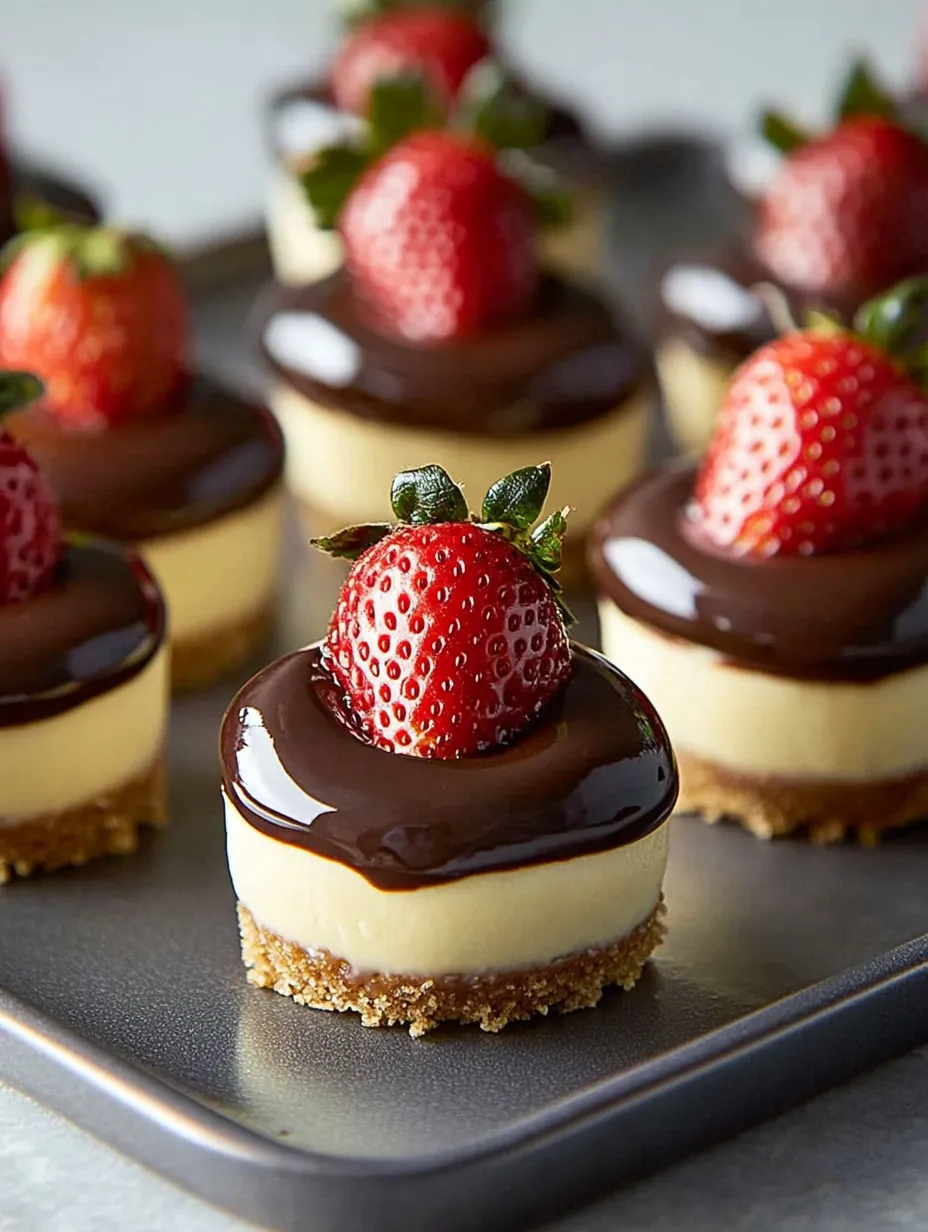 Easy Chocolate Dipped Strawberry Cheesecake