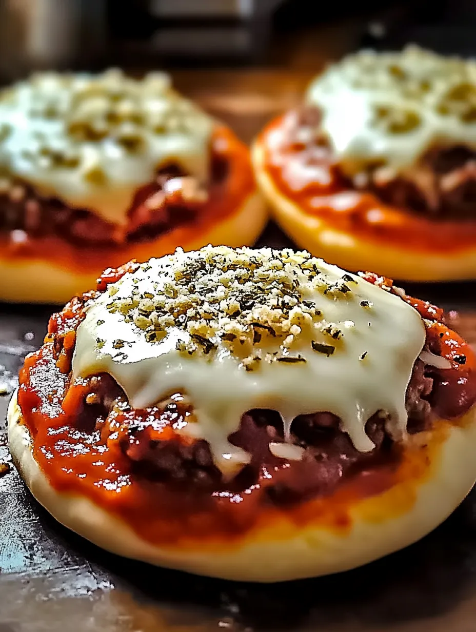 Easy Cheesy Italian Pizza Burgers