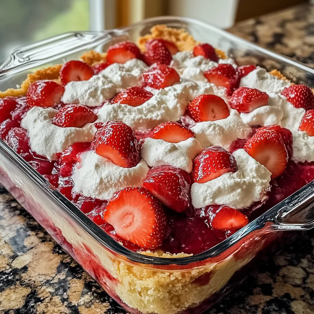 Strawberry Cheesecake Dump Cake