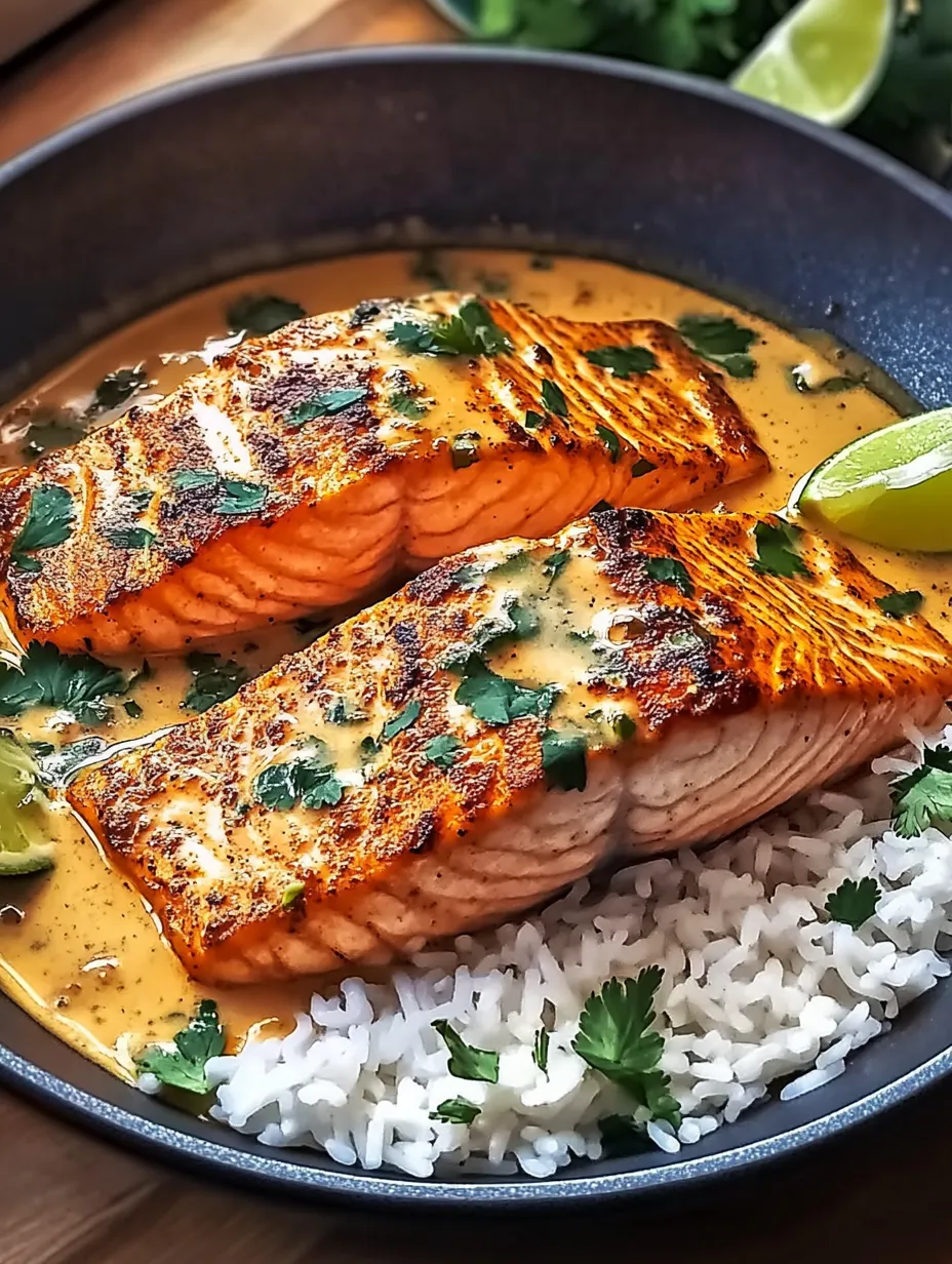 One-Pan Coconut Curry Salmon with Garlic Butter Recipe