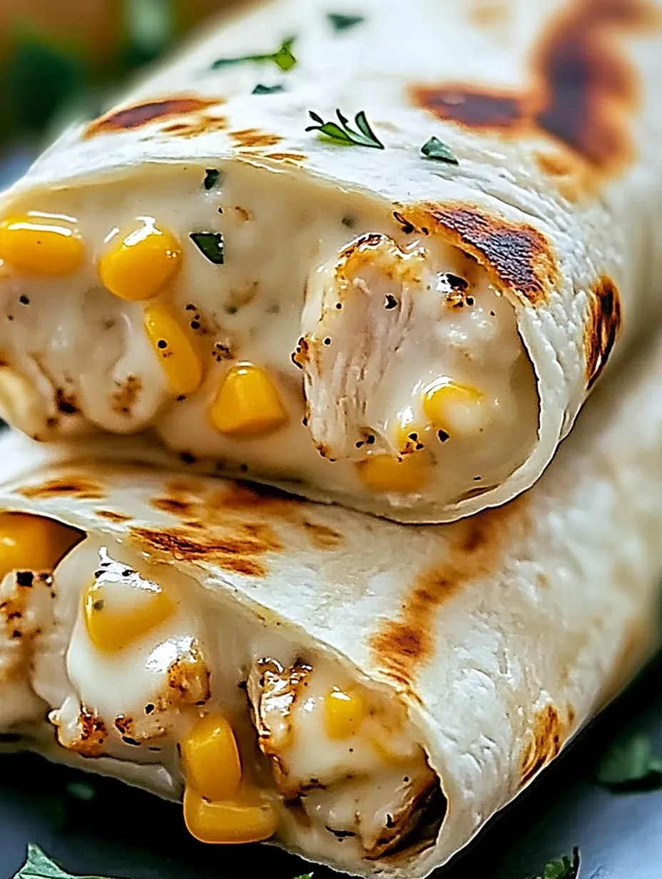 Cheesy Garlic Chicken Wraps Recipe