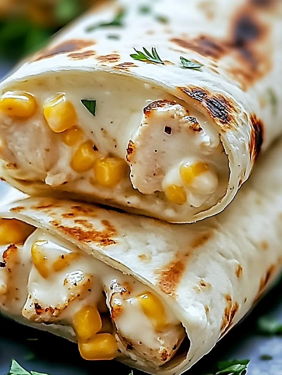 Easy Cheesy Garlic Chicken Wraps