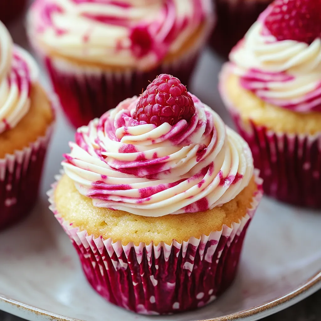 Raspberry Swirl Cupcakes